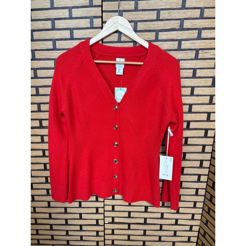 Joie Red Button Down Cardigan Size Small